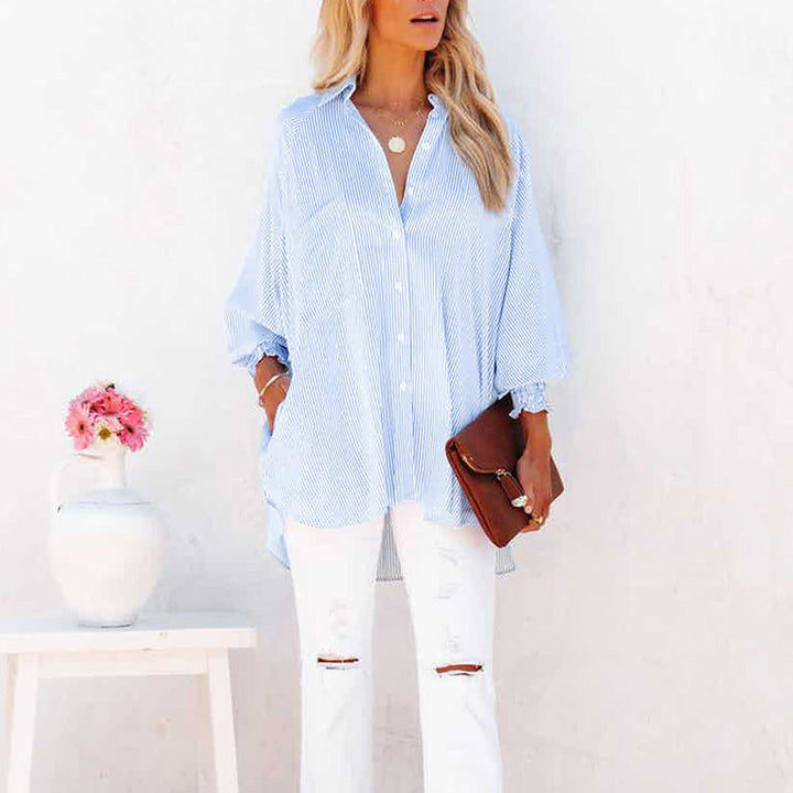 Astrid – Effortless Elegance with Button-Up Shirt