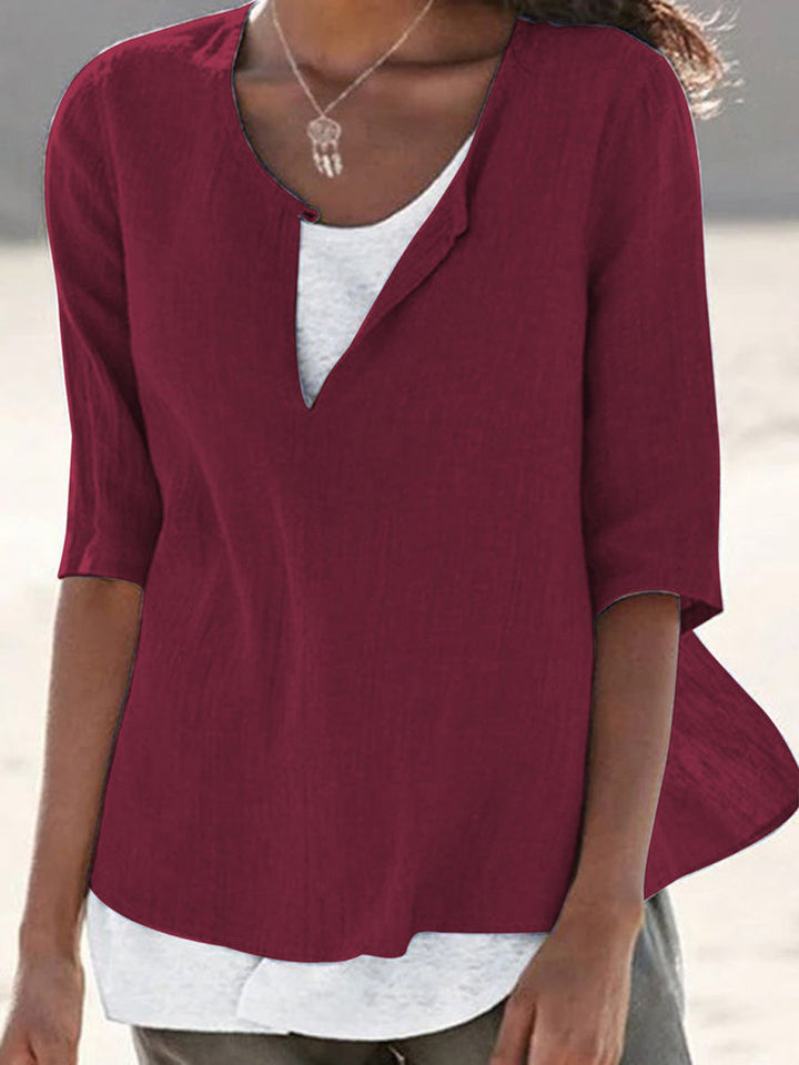 Yara - Trendy Oversized Cotton Linen Top