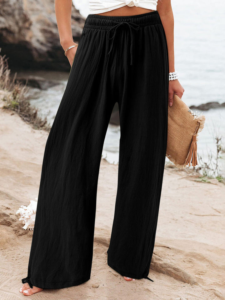 Brigitte - Trendy High-Waisted Wide-Leg Pants