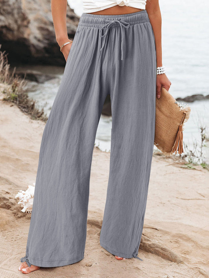 Brigitte - Trendy High-Waisted Wide-Leg Pants