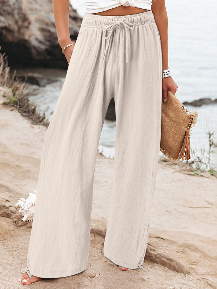 Brigitte - Trendy High-Waisted Wide-Leg Pants