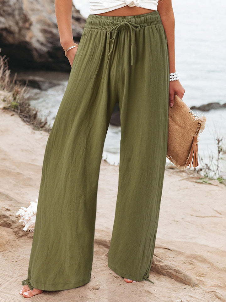 Brigitte - Trendy High-Waisted Wide-Leg Pants