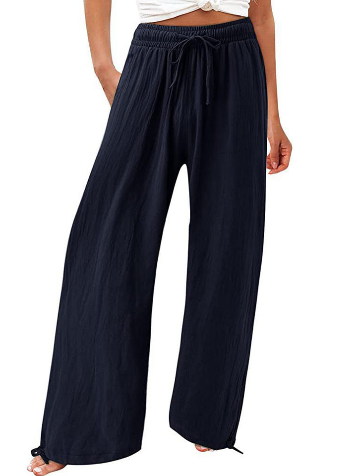 Brigitte - Trendy High-Waisted Wide-Leg Pants