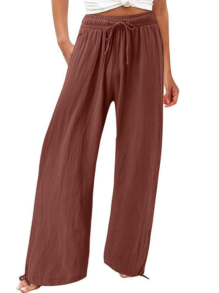 Brigitte - Trendy High-Waisted Wide-Leg Pants