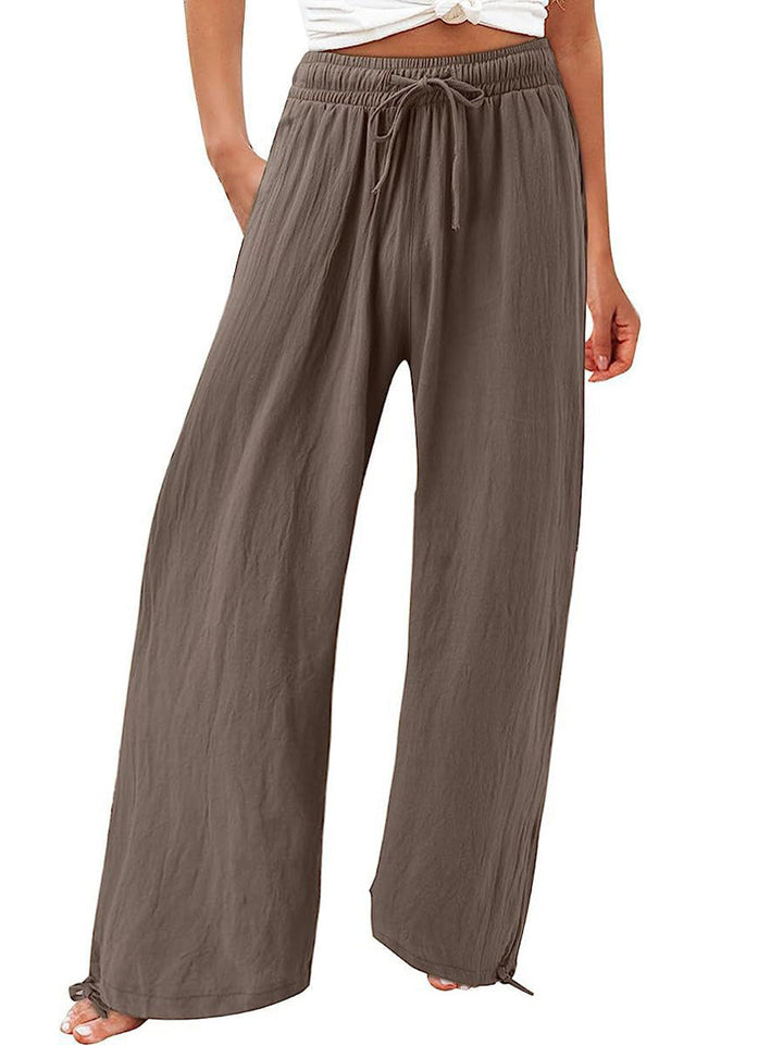 Brigitte - Trendy High-Waisted Wide-Leg Pants