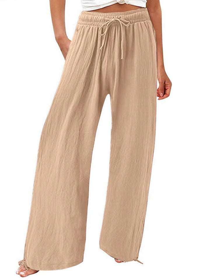 Brigitte - Trendy High-Waisted Wide-Leg Pants