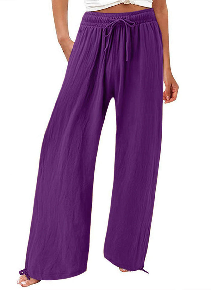Brigitte - Trendy High-Waisted Wide-Leg Pants
