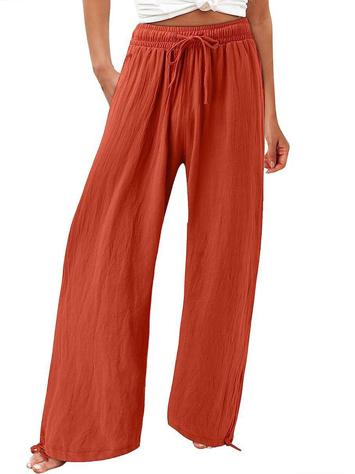 Brigitte - Trendy High-Waisted Wide-Leg Pants