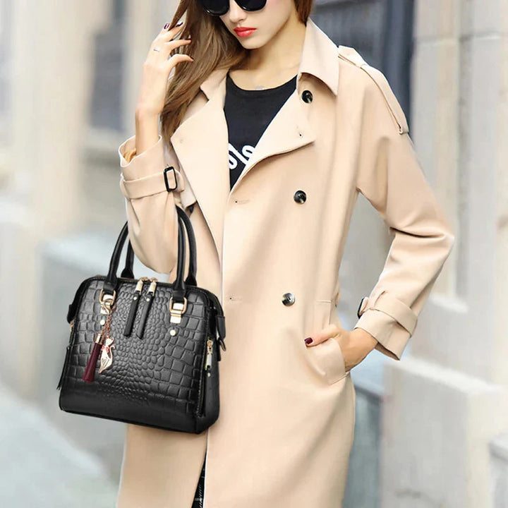 Perla - Luxury Crocodile Pattern Handbag
