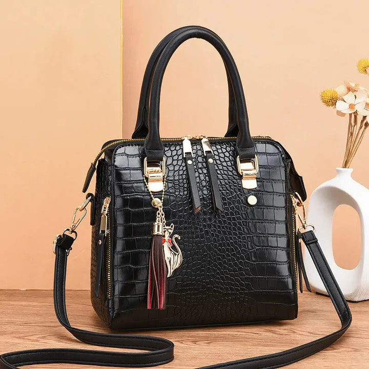 Perla - Luxury Crocodile Pattern Handbag